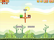 Игра Angry Birds против зеленых свиней