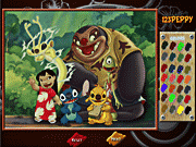 Игра Лило и Стич - онлайн раскраска